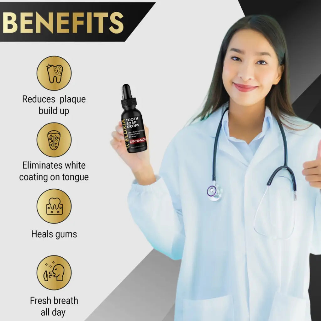 Weluxia  Natural Tooth Soap Cinnamon Bottle with Packaging – Eco-Friendly Oral Care