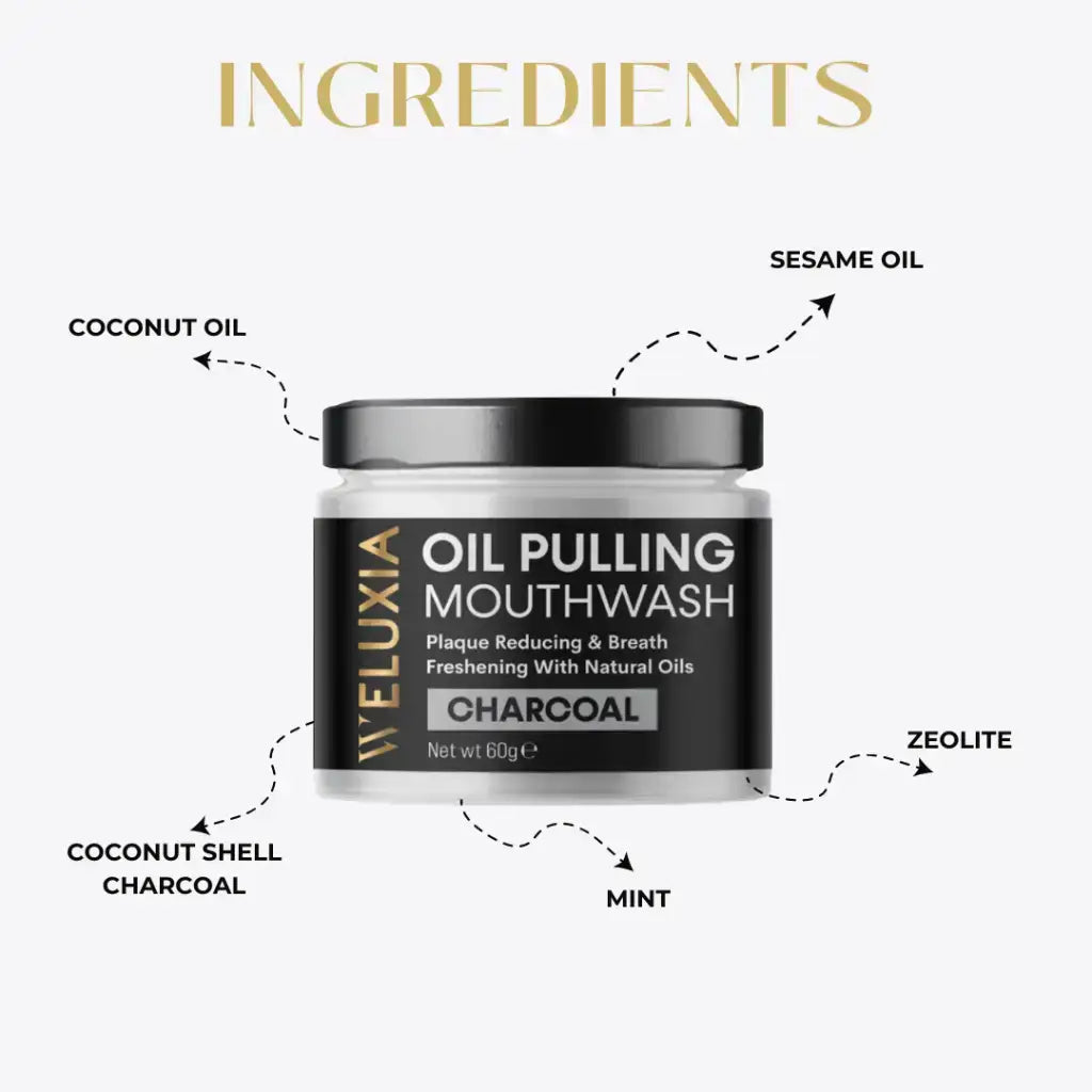 Oil Pulling Mouthwash Activated Charcoal for Natural Whitening