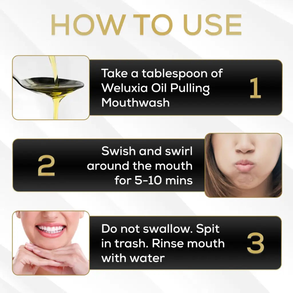 Oil Pulling Mouthwash Triple Mint for Fresh Breath