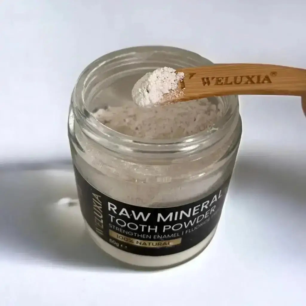 Limestone-based hydroxyapatite, bentonite clay, and sea salt in toothpowder
