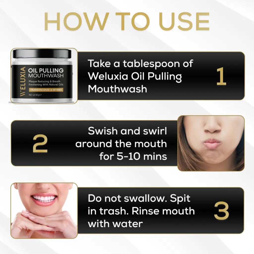 Oil Pulling Mouthwash Frankincense & Myrrh for Healthy Gums